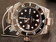 Orologio Uomo Sub 200Mt Mariner Data black silver a batteria con confezione!