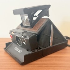 POLAROID SX70 SX 70 MODEL 3 PELLE MARRONE 1970 LAND CAMERA VINTAGE CON TRACOLLA