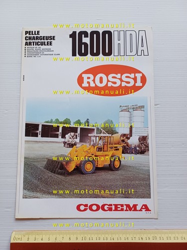 Cogema rossi 1600 - 1600-hda, pala