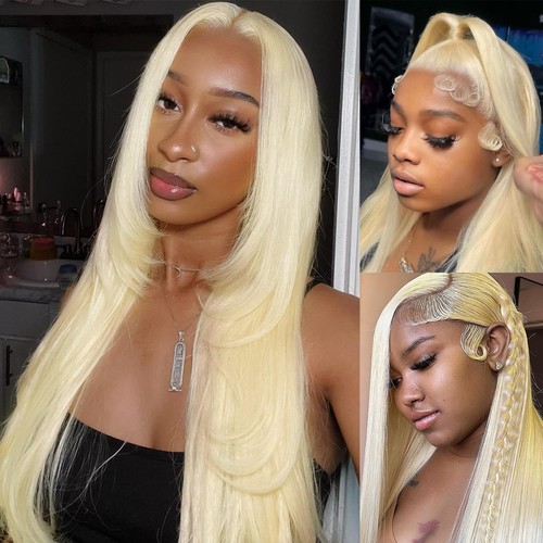 Blonde human hair wig - human,