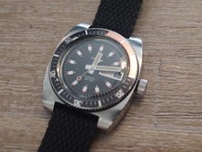 OROLOGIO VINTAGE 1973 CARAVELLE DIVER 666 PIEDI DEVIL DIVER FUNZIONANTE vedi video