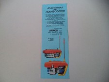 advertising Pubblicità 1979 AQUA SCOOTER ARKOS