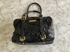 Burberry black buckle satchel/