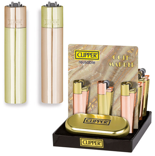 Clipper metal large gold - large,