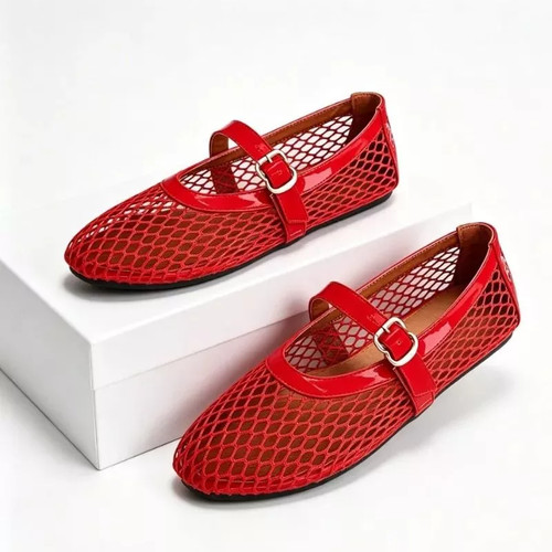 Ballerine rete donna rosso - rete,