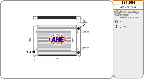 Radiatore golf 19e 1g1 - golf, 19e,1g1