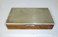 Scatola Contenitore Intorno Al 1900 Legno Argento 800 Prato Italia