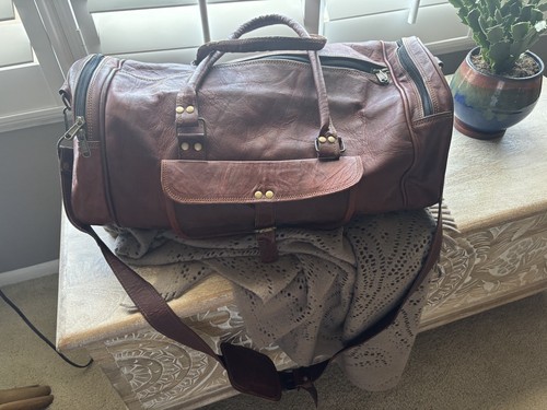 Borsone pelle viaggio - da,