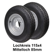 2x Ruota Completa Rimorchio