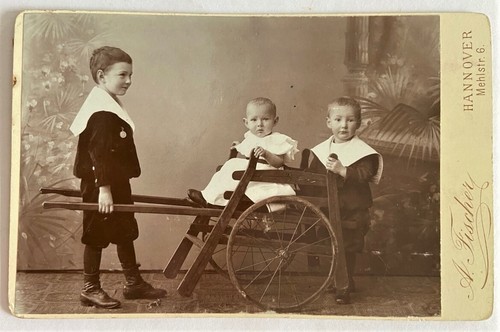 Antico cab foto 1898 bambini - antico,