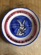 piatto buon ricordo ristorante Chalet Certosa Pavia Coniglio Gremolato 11G 1976