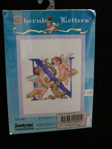 Kit ricamo punto croce lettera - ricamo,