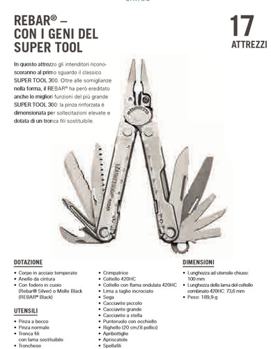 Leatherman rebar pinza multiu - rebar,