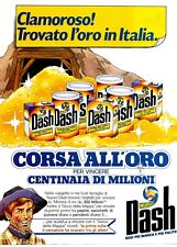 Anni ' 80  * Pubblicità Originale "Dash Detersivo, Clamoroso!, Corsa all' Oro pe