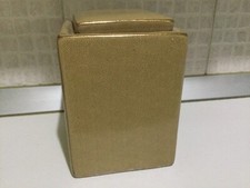 ZARA HOME ?BARATTOLO/VASO IN PORCELLANA SABBIA E ORO ????