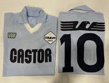 Maglia LAZIO CASTOR N 10 LAUDRUP 1984/85 Calcio Acrilico Vintage Lanetta