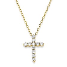 Collana Croce In Oro Giallo