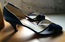 scarpe donna decollétté vintage eleganti blu