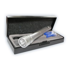 TORCIA FLASH SILVER ARGENTO METALLIZZATO 2,4 V 0,3 A ALLUMINIO ACCESSORI INCLUSI