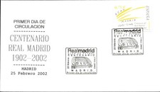 busta primo giorno Centenario Real Madrid 2002