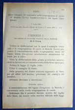 MOTTOLA 1892 REGIO DECRETO