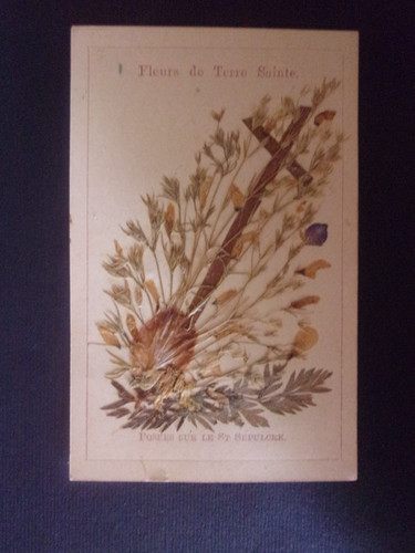 Santino con fiori terra - santino, di