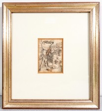 ⚜️ STAMPA DAMA A CAVALLO LANZICHENECCO FIRMATA ALBRECHT DURER INCISIONE BULINO