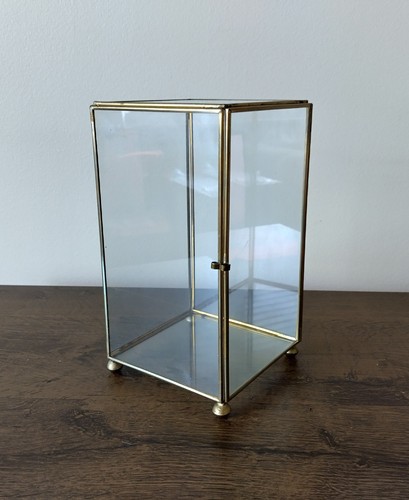 Vetrina curio vintage ottone - vintage,