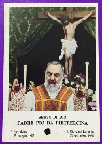Santino holy card - santino, padre