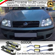 COPPIA LUCI DI POSIZIONE 10 LED FIAT PUNTO 188 T10 W5W CANBUS ULTRALUMINOSI