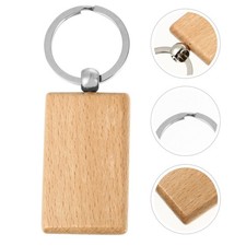  6 PCS Ciondolo Chiave Accessori Portachiavi in Legno Della Catena