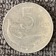 Moneta 5 Lire 1955 “Delfino