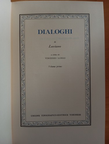 Luciano dialoghi volume - luciano,,