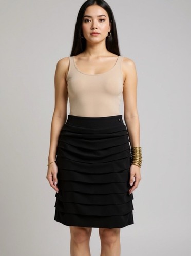 Gonna nera plissettata chanel - nera,