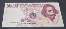 RARA CINQUANTAMILA 50000 LIRE BERNINI SERIE E REPUBBLICA ITALIANA