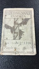 Tessera PNF Partito Nazionale