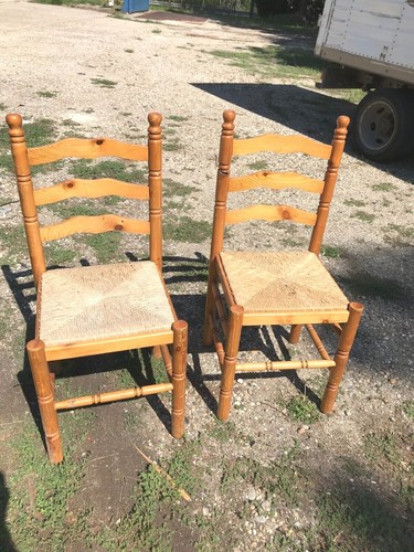 Sedia rustica legno chiaro - sedia,