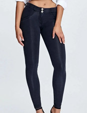 Freddy WR.UP donna WRUP vita media lunghezza intera nero cuciture taglia M nuovo con etichette