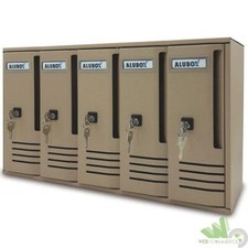 CASSETTA POSTALE POSTA CASELLARIO 5 POSTI ALUBOX SABBIA 42X17X30 CM CONDOMINIO