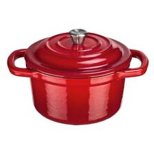 Ernesto Pentola Ghisa 10 cm Per Cotture Lunghe ROSSA Cassoeula Brasati Manico