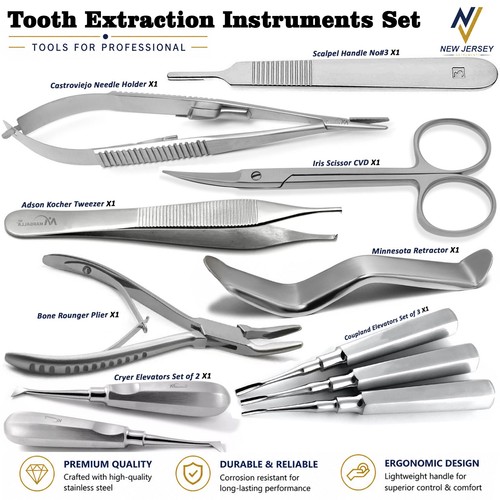 Kit strumenti estrazione denti - strumenti,