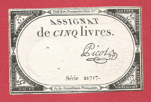 Assignat livres brumaire - 10,