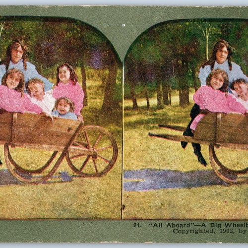 1902 big wheel barrow - big, pink