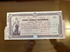 BUONO POSTALE FRUTTIFERO LIRE