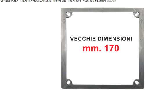 Cornice targa plastica nera - plastica,