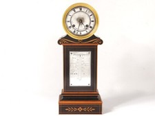 Orologio Da Tavolo Charles X Termometro In Palissandro Marqueteria Brocot XIX