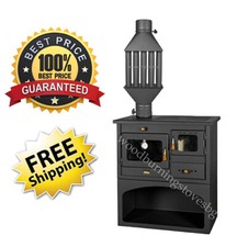 Cucina Stufa A Legna Uscita a Sinistra Prity 1P34 10,1kw / Scambiatori di calore