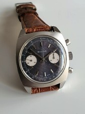 BULOVA 813 BLUE DEEP SEA VALJOUX 7733 DIVER VINTAGE CHRONOGRAPH MANUAL