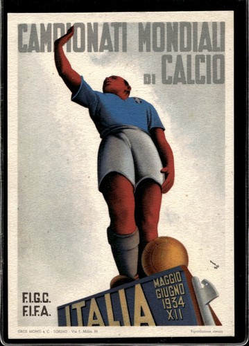 Cartolina coppa del mondo 1934 - coppa,