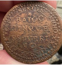 PIO VI 5 BAIOCCHI SAN SEVERINO SANSEVERINO PERLINE 1797 PAPAL PIUS PONTIFICIO